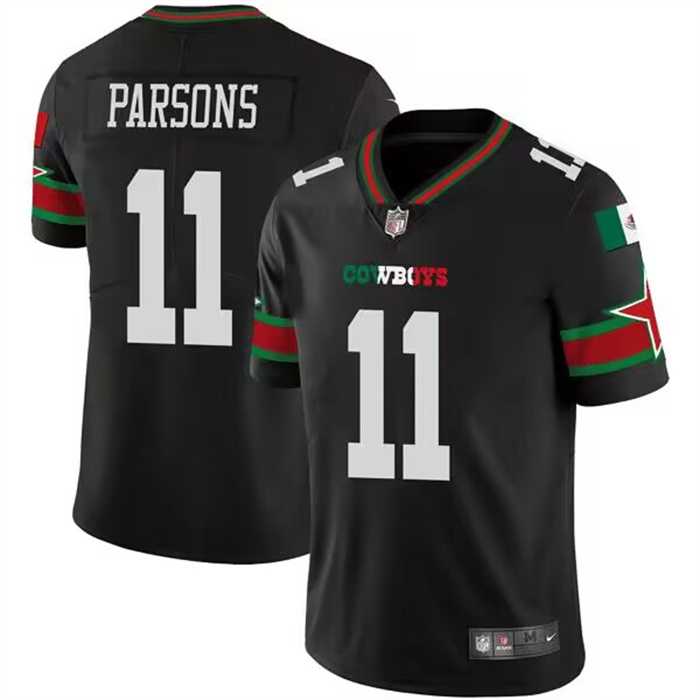 Men%27s Dallas Cowboys #11 Micah Parsons Black Mexico Vapor Limited Stitched Jersey Dzhi->dallas cowboys->NFL Jersey